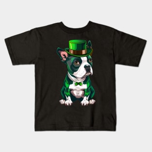 Just A Frenchie Cute Dog For St. Patrick's Day Kids T-Shirt